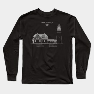 Portland Head Light Lighthouse - Maine - ADpng Long Sleeve T-Shirt